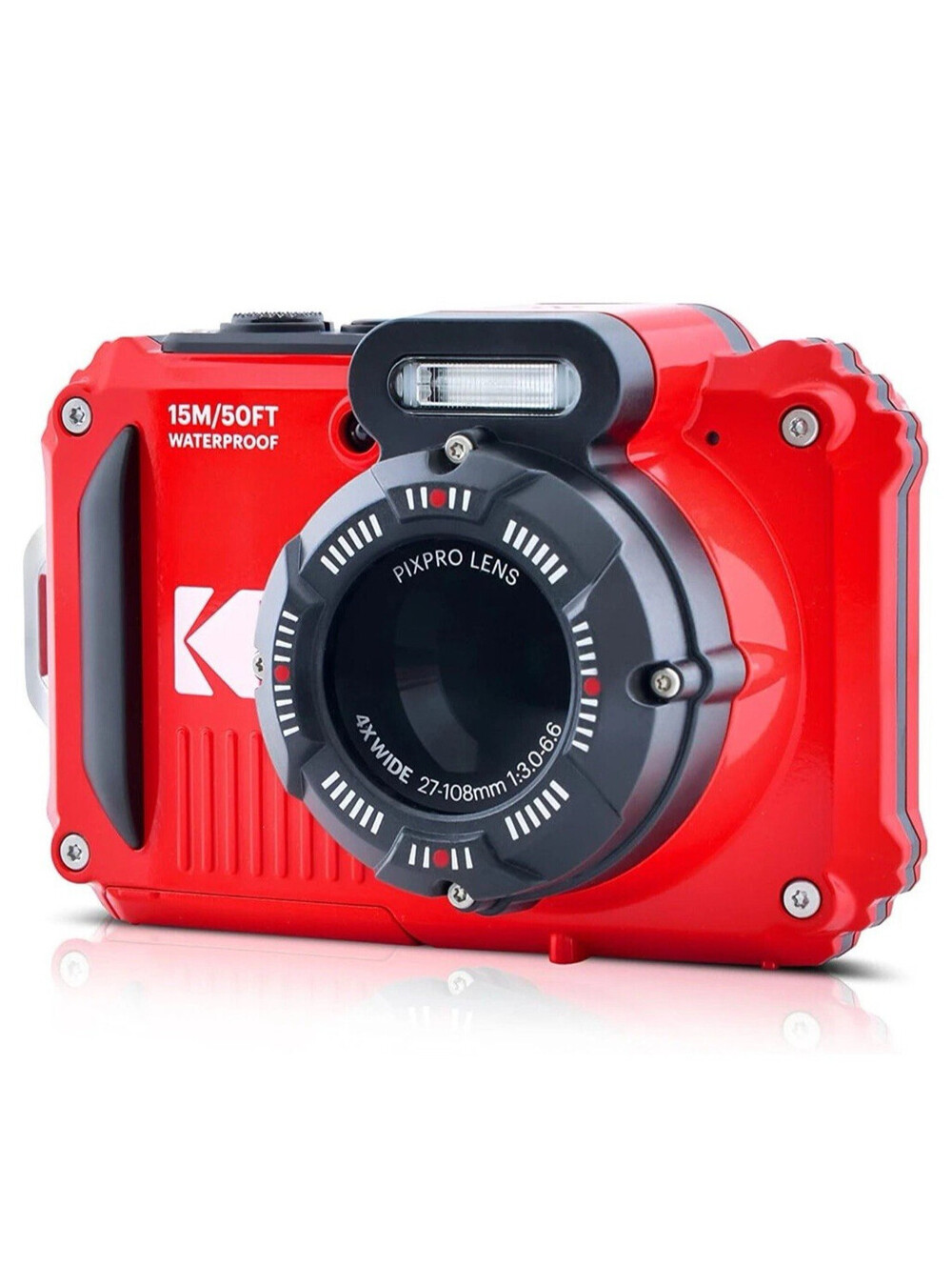 Kodak PIXPRO WPZ2 Full HD Rugged Waterproof Digital Camera, 16MP, Red. Mint